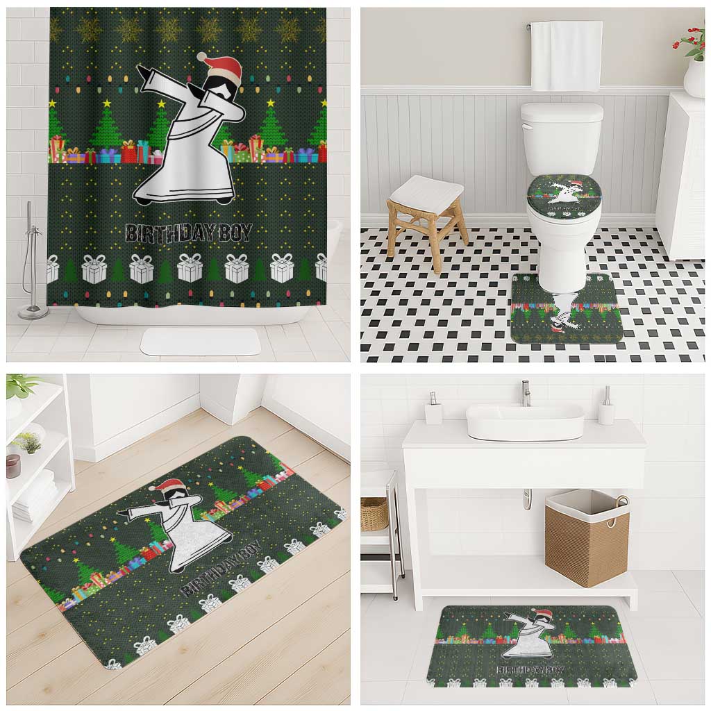 Jesus Birthday Boy Christmas Bathroom Set Funny Xmas Holiday Patterns - Wonder Print Shop