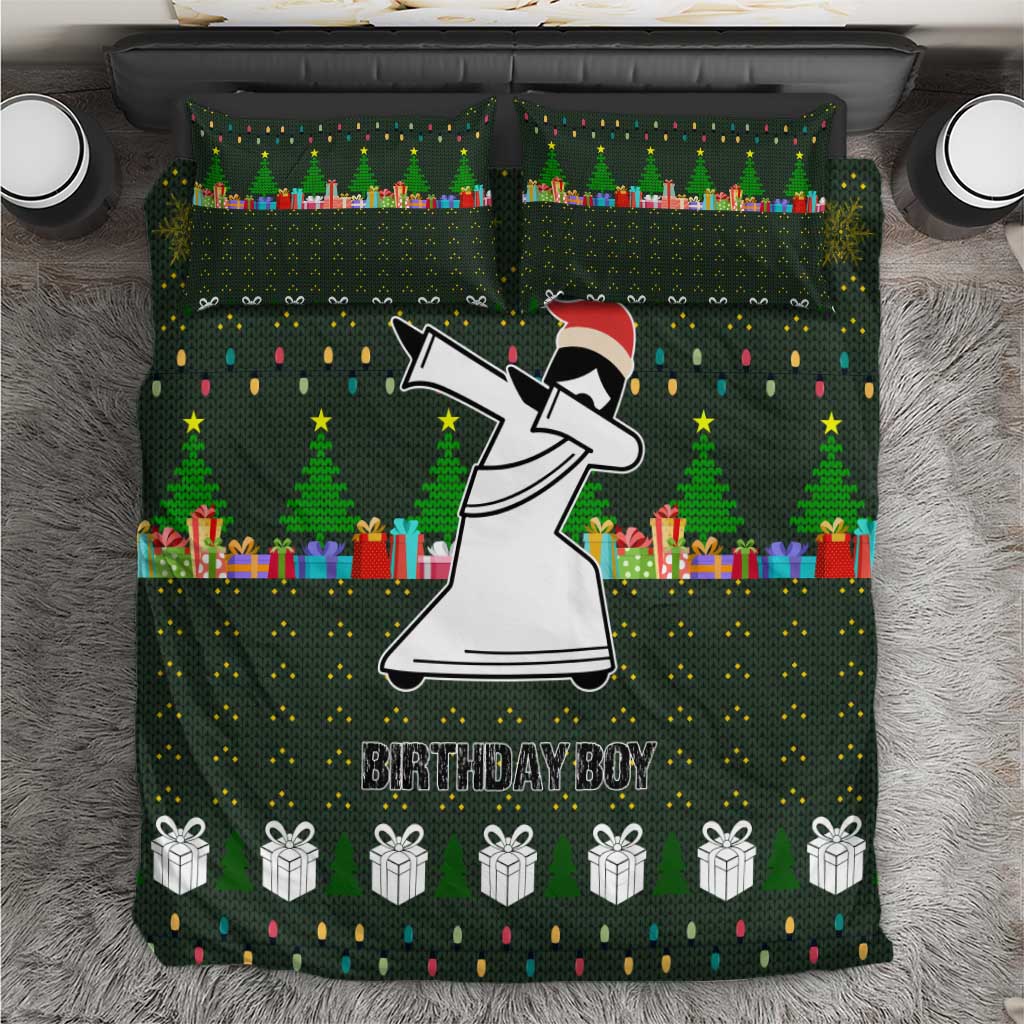 Jesus Birthday Boy Christmas Bedding Set Funny Xmas Holiday Patterns - Wonder Print Shop