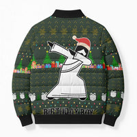 Jesus Birthday Boy Christmas Bomber Puffer Jacket Funny Xmas Holiday Patterns - Wonder Print Shop