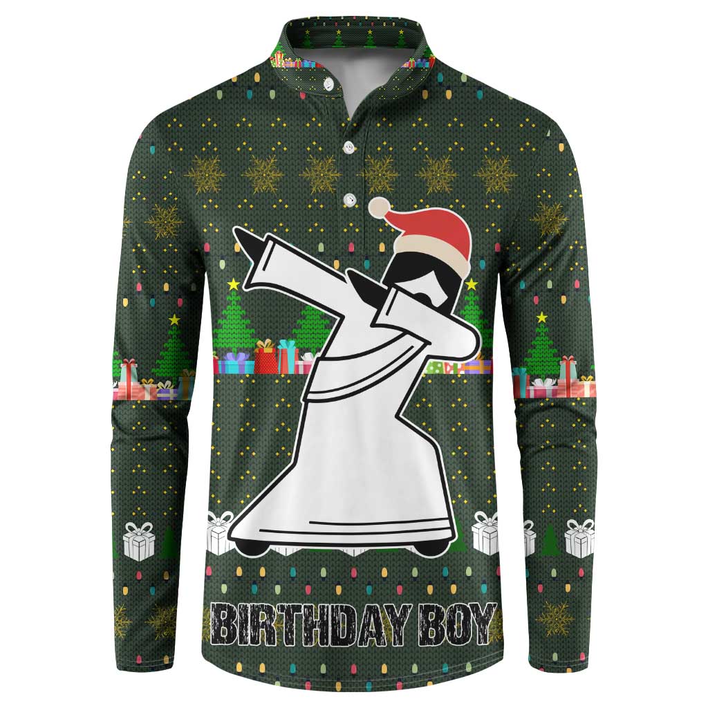 Jesus Birthday Boy Christmas Button Sweatshirt Funny Xmas Holiday Patterns - Wonder Print Shop