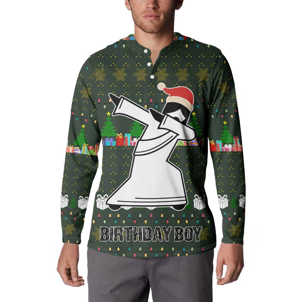 Jesus Birthday Boy Christmas Button Sweatshirt Funny Xmas Holiday Patterns - Wonder Print Shop