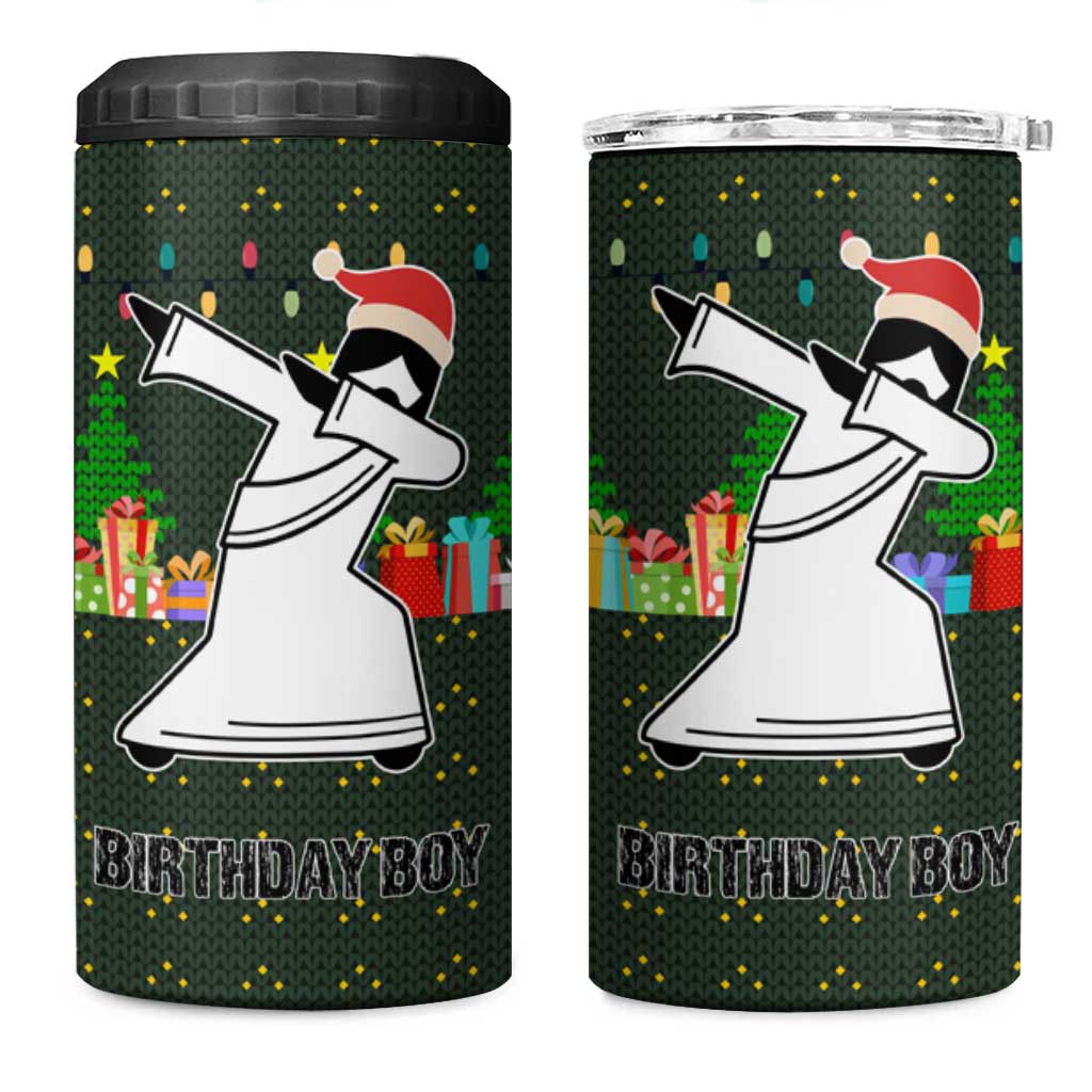 Jesus Birthday Boy Christmas 4 in 1 Can Cooler Tumbler Funny Xmas Holiday Patterns - Wonder Print Shop