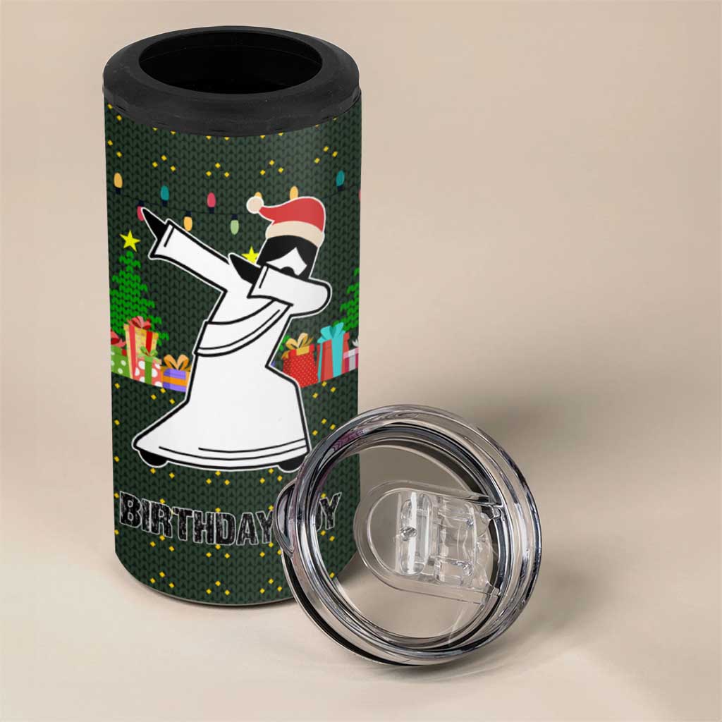 Jesus Birthday Boy Christmas 4 in 1 Can Cooler Tumbler Funny Xmas Holiday Patterns - Wonder Print Shop