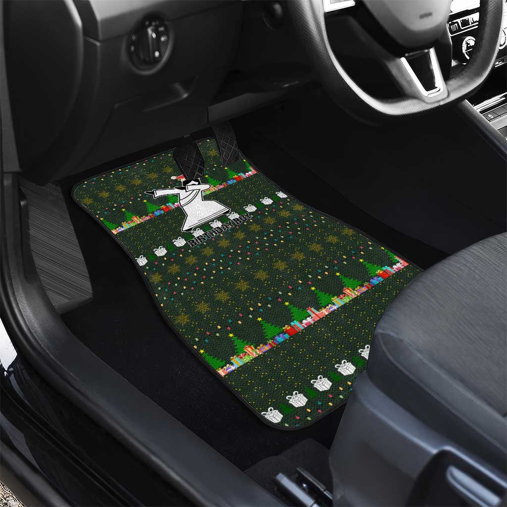 Jesus Birthday Boy Christmas Car Mats Funny Xmas Holiday Patterns - Wonder Print Shop