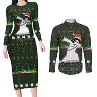 Jesus Birthday Boy Christmas Couples Matching Long Sleeve Bodycon Dress and Long Sleeve Button Shirt Funny Xmas Holiday Patterns - Wonder Print Shop
