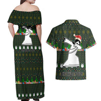 Jesus Birthday Boy Christmas Couples Matching Off Shoulder Maxi Dress and Hawaiian Shirt Funny Xmas Holiday Patterns - Wonder Print Shop