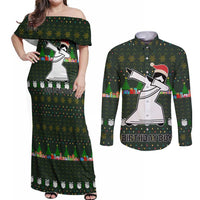 Jesus Birthday Boy Christmas Couples Matching Off Shoulder Maxi Dress and Long Sleeve Button Shirt Funny Xmas Holiday Patterns - Wonder Print Shop