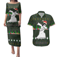 Jesus Birthday Boy Christmas Couples Matching Puletasi and Hawaiian Shirt Funny Xmas Holiday Patterns - Wonder Print Shop