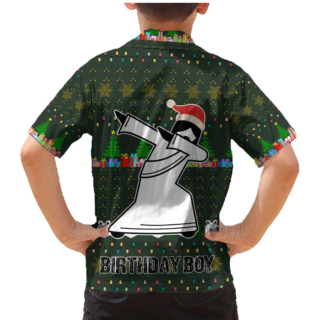 Jesus Birthday Boy Christmas Family Matching Mermaid Dress and Hawaiian Shirt Funny Xmas Holiday Patterns - Wonder Print Shop