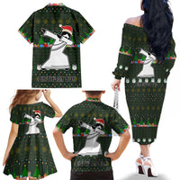Jesus Birthday Boy Christmas Family Matching Off The Shoulder Long Sleeve Dress and Hawaiian Shirt Funny Xmas Holiday Patterns - Wonder Print Shop