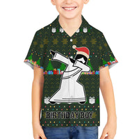 Jesus Birthday Boy Christmas Family Matching Off The Shoulder Long Sleeve Dress and Hawaiian Shirt Funny Xmas Holiday Patterns - Wonder Print Shop
