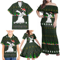 Jesus Birthday Boy Christmas Family Matching Off Shoulder Maxi Dress and Hawaiian Shirt Funny Xmas Holiday Patterns - Wonder Print Shop