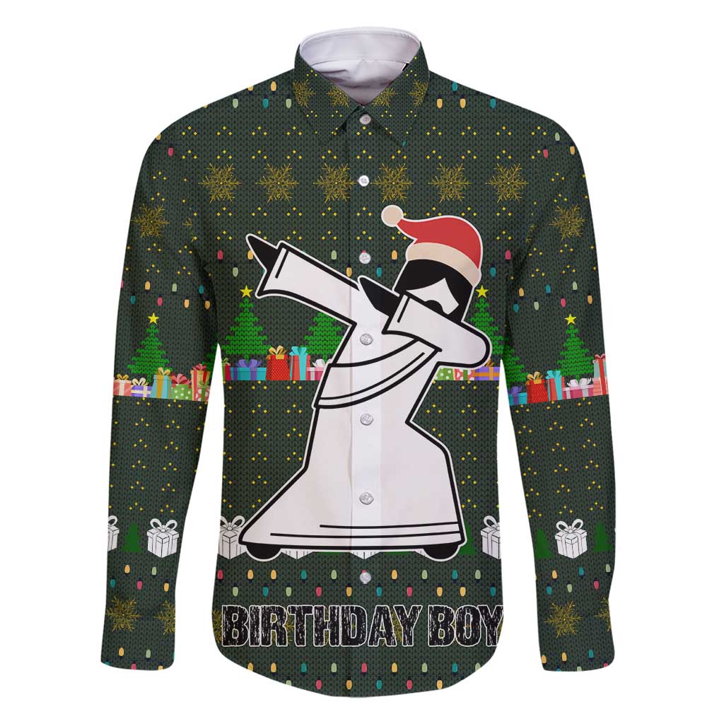 Jesus Birthday Boy Christmas Family Matching Off Shoulder Maxi Dress and Hawaiian Shirt Funny Xmas Holiday Patterns - Wonder Print Shop