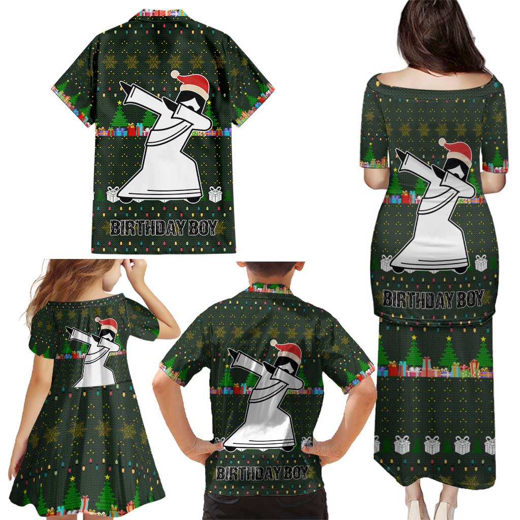 Jesus Birthday Boy Christmas Family Matching Puletasi and Hawaiian Shirt Funny Xmas Holiday Patterns - Wonder Print Shop