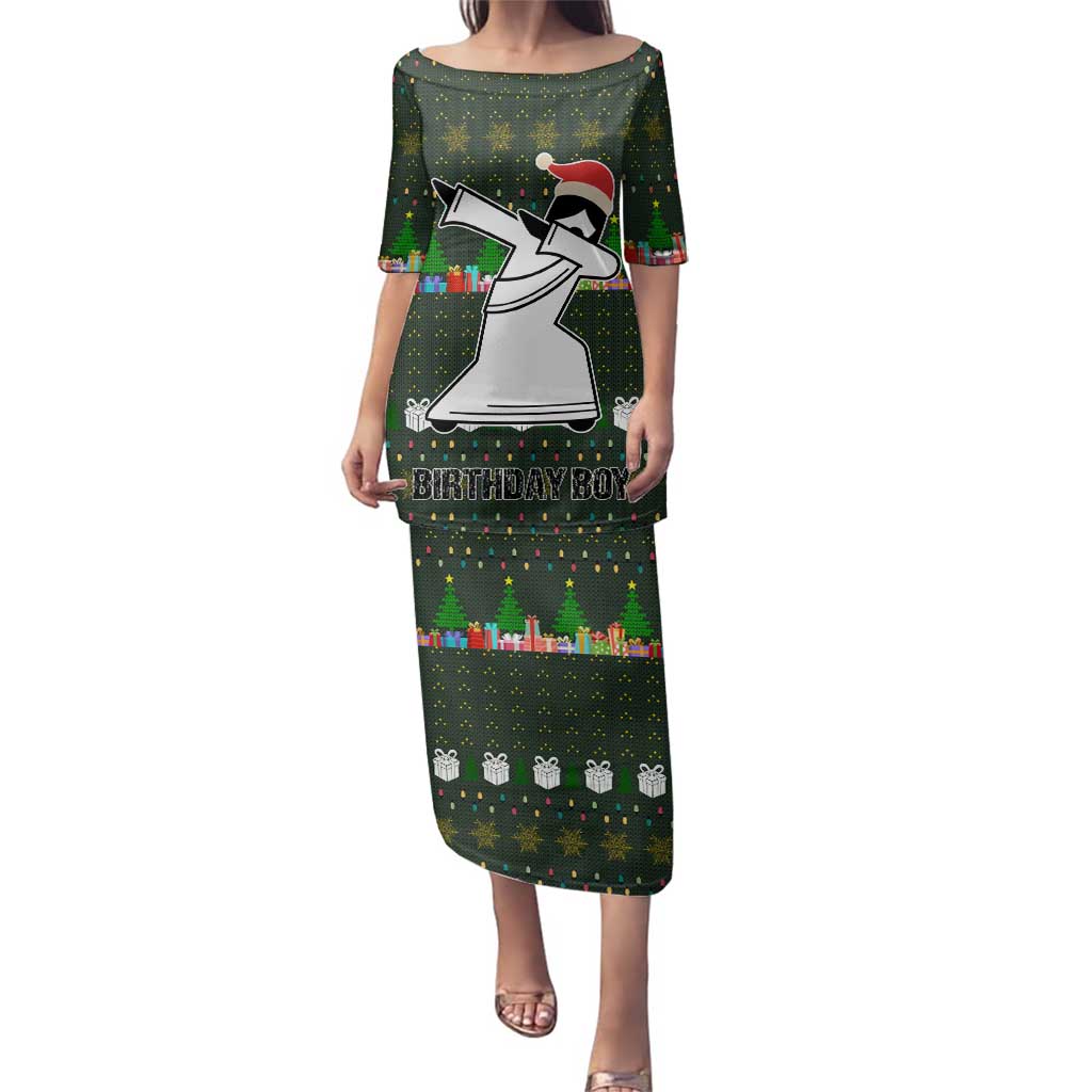 Jesus Birthday Boy Christmas Family Matching Puletasi and Hawaiian Shirt Funny Xmas Holiday Patterns - Wonder Print Shop