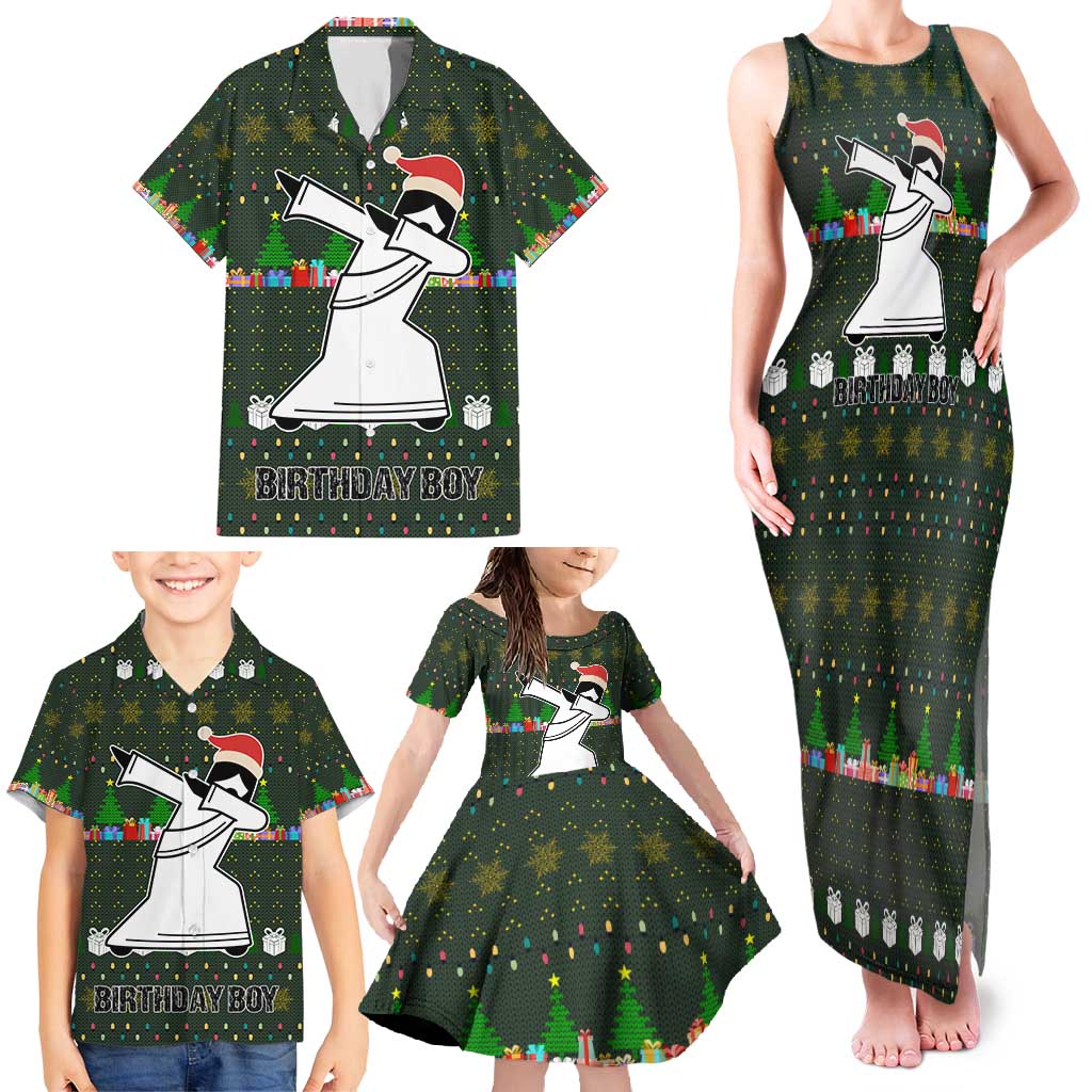 Jesus Birthday Boy Christmas Family Matching Tank Maxi Dress and Hawaiian Shirt Funny Xmas Holiday Patterns - Wonder Print Shop