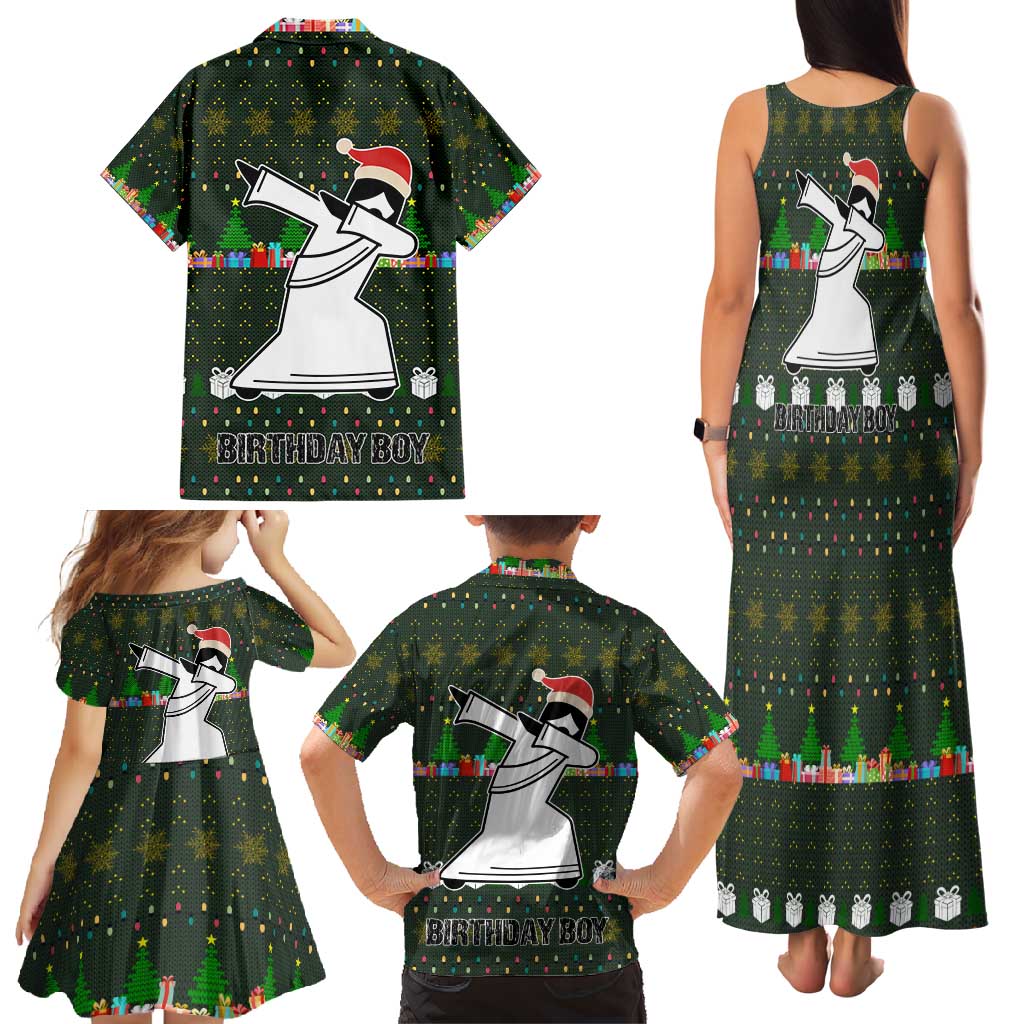 Jesus Birthday Boy Christmas Family Matching Tank Maxi Dress and Hawaiian Shirt Funny Xmas Holiday Patterns - Wonder Print Shop