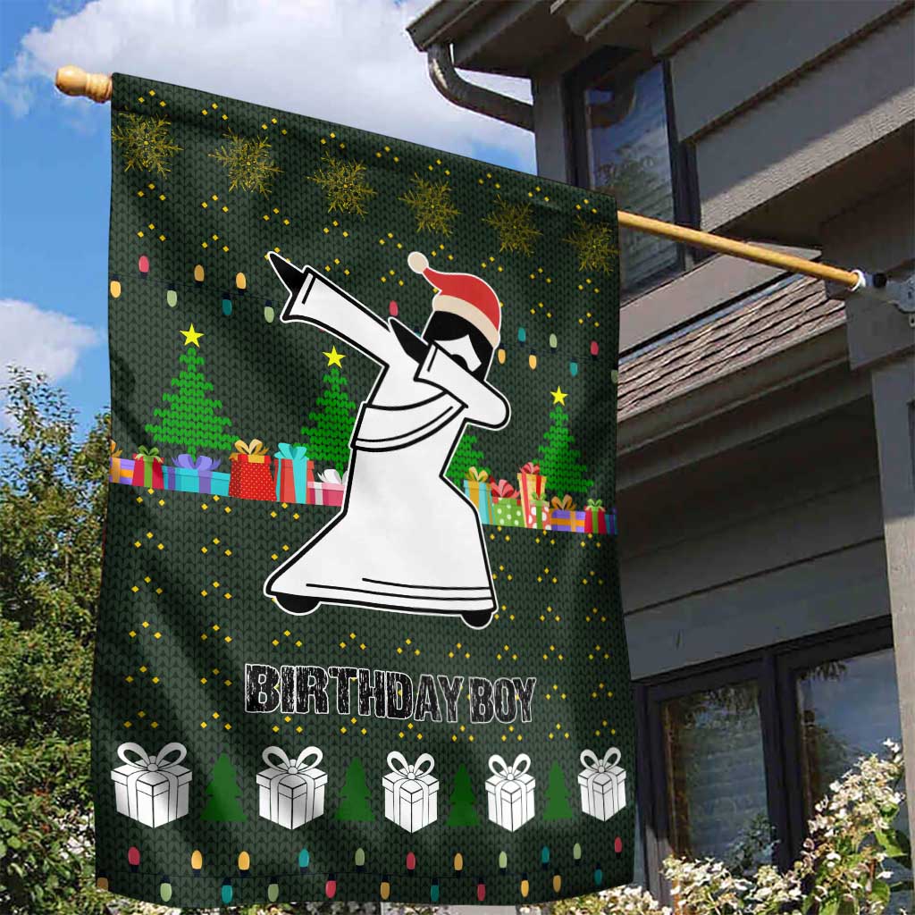 Jesus Birthday Boy Christmas Garden Flag Funny Xmas Holiday Patterns - Wonder Print Shop