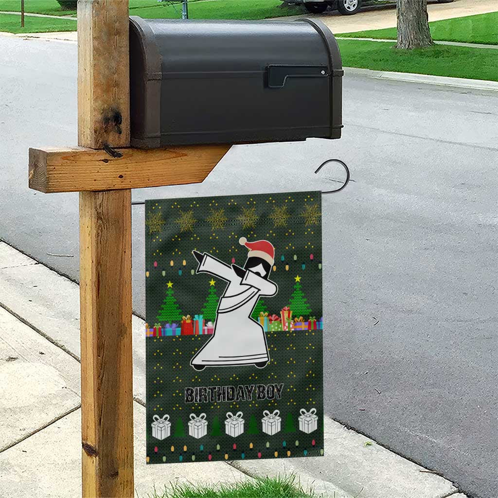 Jesus Birthday Boy Christmas Garden Flag Funny Xmas Holiday Patterns - Wonder Print Shop
