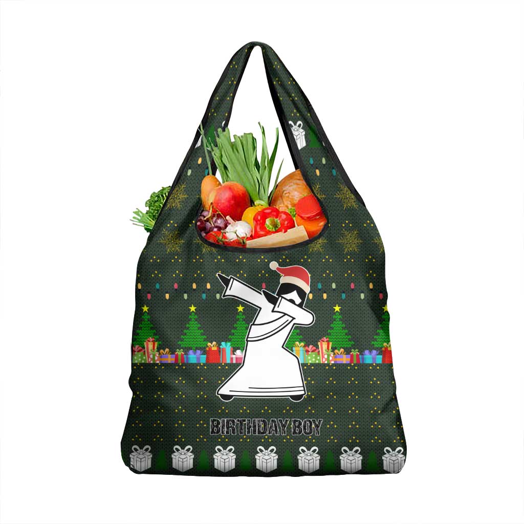 Jesus Birthday Boy Christmas Grocery Bag Funny Xmas Holiday Patterns - Wonder Print Shop