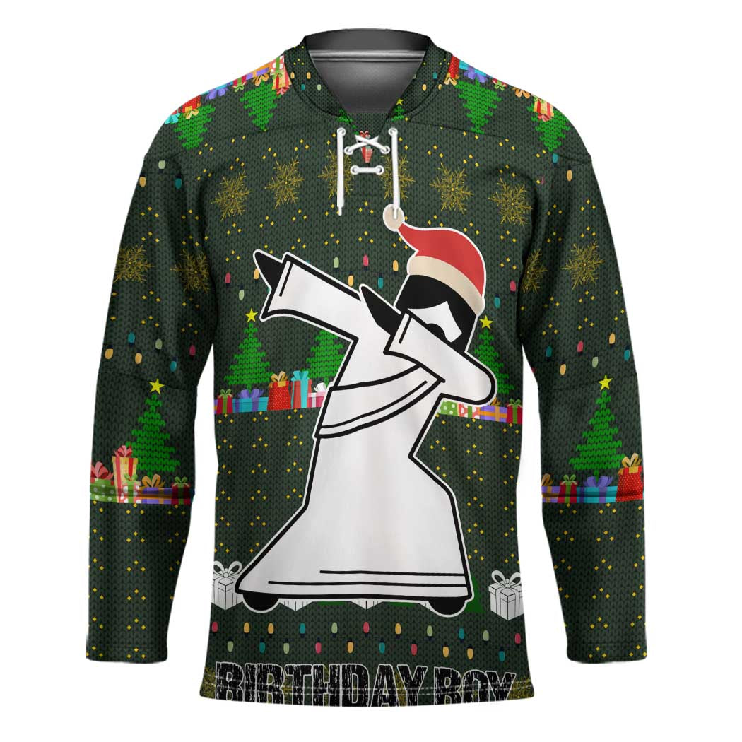 Jesus Birthday Boy Christmas Hockey Jersey Funny Xmas Holiday Patterns - Wonder Print Shop