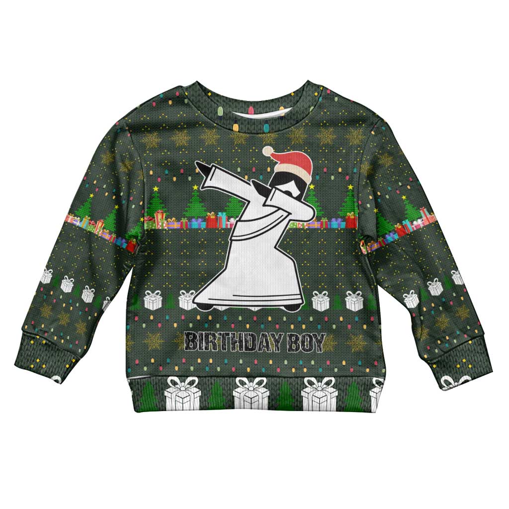 Jesus Birthday Boy Christmas Kid Ugly Christmas Sweater Funny Xmas Holiday Patterns - Wonder Print Shop
