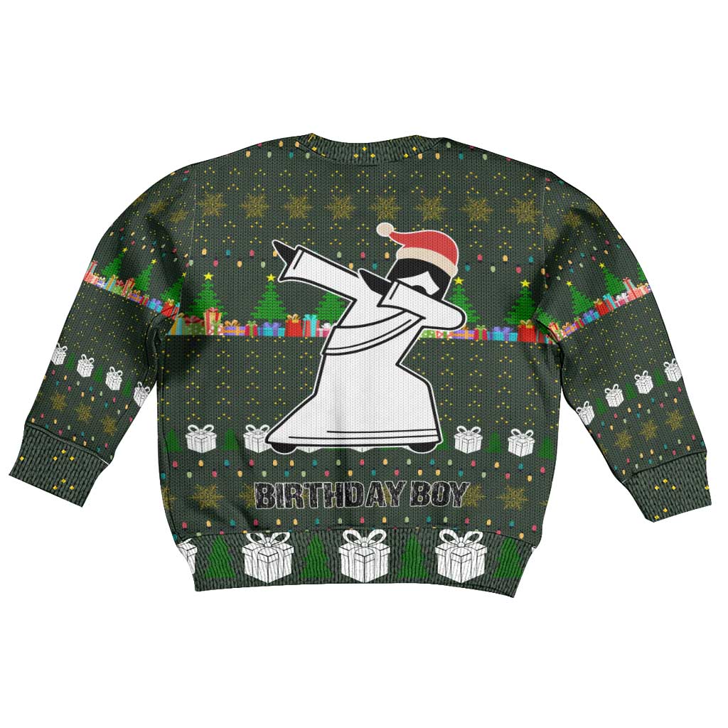 Jesus Birthday Boy Christmas Kid Ugly Christmas Sweater Funny Xmas Holiday Patterns - Wonder Print Shop