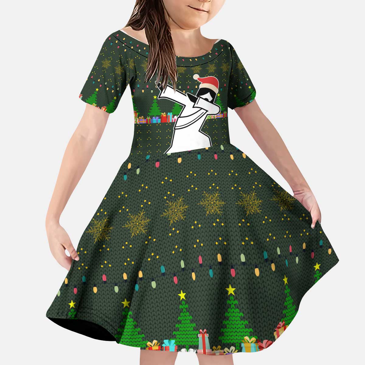 Jesus Birthday Boy Christmas Kid Short Sleeve Dress Funny Xmas Holiday Patterns - Wonder Print Shop