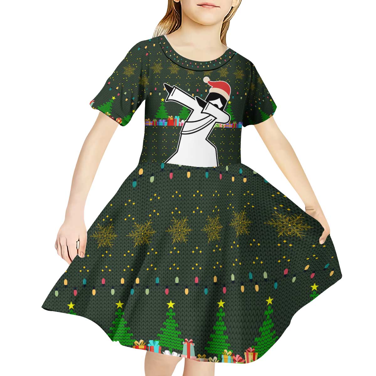 Jesus Birthday Boy Christmas Kid Short Sleeve Dress Funny Xmas Holiday Patterns - Wonder Print Shop
