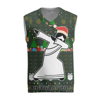 Jesus Birthday Boy Christmas Knitted V-Neck Vest Funny Xmas Holiday Patterns - Wonder Print Shop