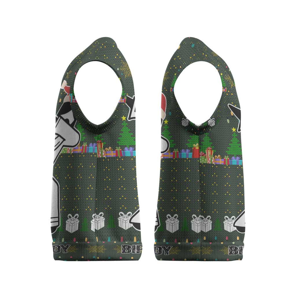 Jesus Birthday Boy Christmas Knitted V-Neck Vest Funny Xmas Holiday Patterns - Wonder Print Shop