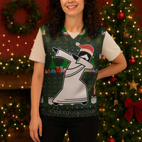 Jesus Birthday Boy Christmas Knitted V-Neck Vest Funny Xmas Holiday Patterns - Wonder Print Shop
