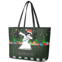 Jesus Birthday Boy Christmas Leather Tote Bag Funny Xmas Holiday Patterns - Wonder Print Shop