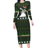Jesus Birthday Boy Christmas Long Sleeve Bodycon Dress Funny Xmas Holiday Patterns - Wonder Print Shop