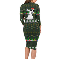 Jesus Birthday Boy Christmas Long Sleeve Bodycon Dress Funny Xmas Holiday Patterns - Wonder Print Shop