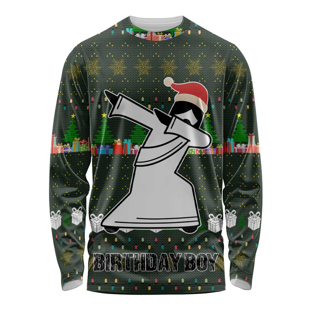 Jesus Birthday Boy Christmas Long Sleeve Shirt Funny Xmas Holiday Patterns - Wonder Print Shop