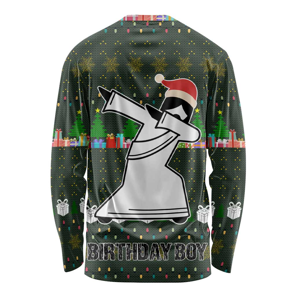 Jesus Birthday Boy Christmas Long Sleeve Shirt Funny Xmas Holiday Patterns - Wonder Print Shop