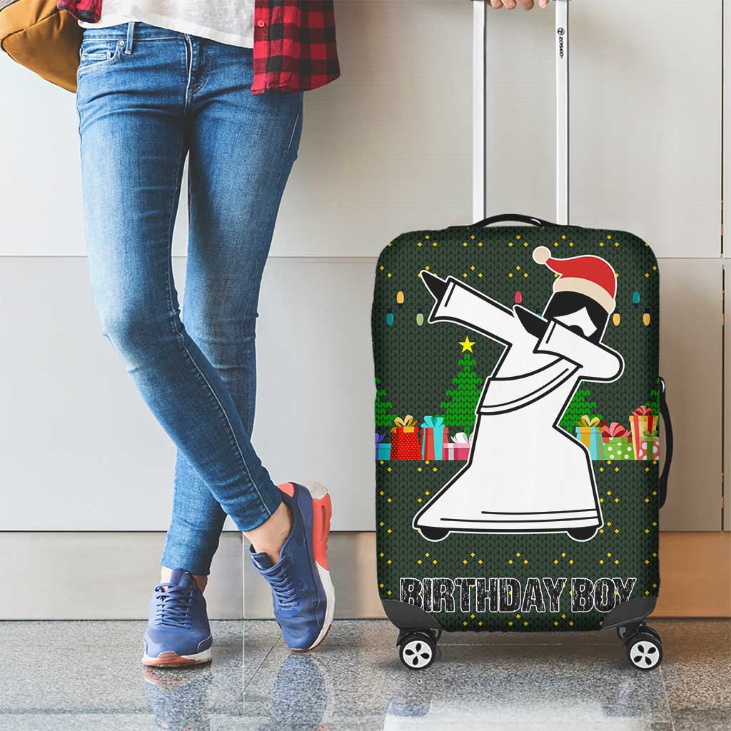 Jesus Birthday Boy Christmas Luggage Cover Funny Xmas Holiday Patterns - Wonder Print Shop