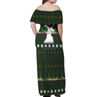 Jesus Birthday Boy Christmas Off Shoulder Maxi Dress Funny Xmas Holiday Patterns - Wonder Print Shop