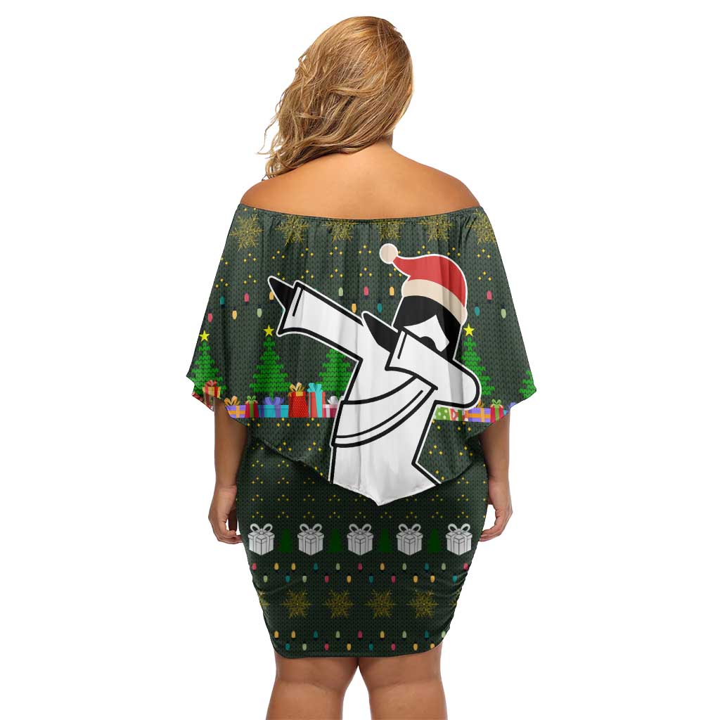 Jesus Birthday Boy Christmas Off Shoulder Short Dress Funny Xmas Holiday Patterns - Wonder Print Shop