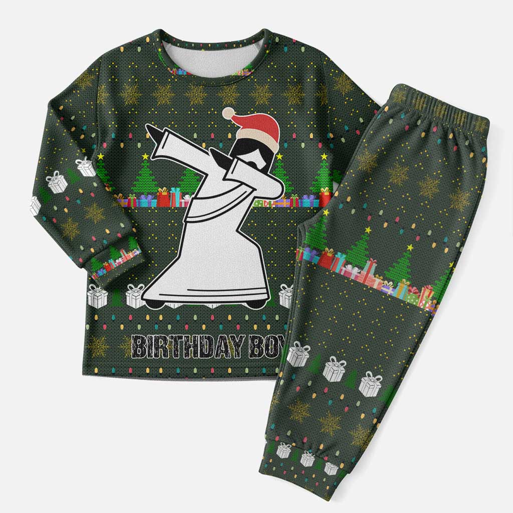 Jesus Birthday Boy Christmas Pajama Set Funny Xmas Holiday Patterns - Wonder Print Shop