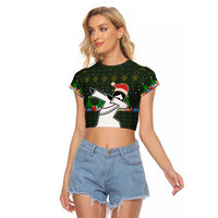 Jesus Birthday Boy Christmas Raglan Cropped T Shirt Funny Xmas Holiday Patterns - Wonder Print Shop