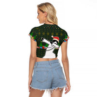 Jesus Birthday Boy Christmas Raglan Cropped T Shirt Funny Xmas Holiday Patterns - Wonder Print Shop