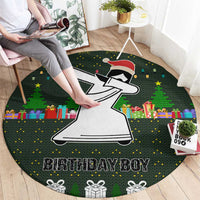 Jesus Birthday Boy Christmas Round Carpet Funny Xmas Holiday Patterns - Wonder Print Shop