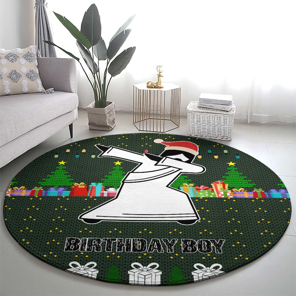 Jesus Birthday Boy Christmas Round Carpet Funny Xmas Holiday Patterns - Wonder Print Shop
