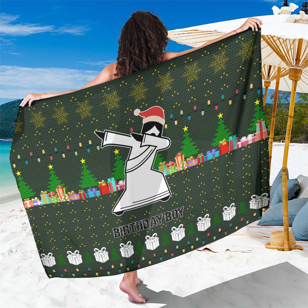 Jesus Birthday Boy Christmas Sarong Funny Xmas Holiday Patterns - Wonder Print Shop
