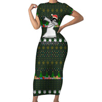 Jesus Birthday Boy Christmas Short Sleeve Bodycon Dress Funny Xmas Holiday Patterns - Wonder Print Shop