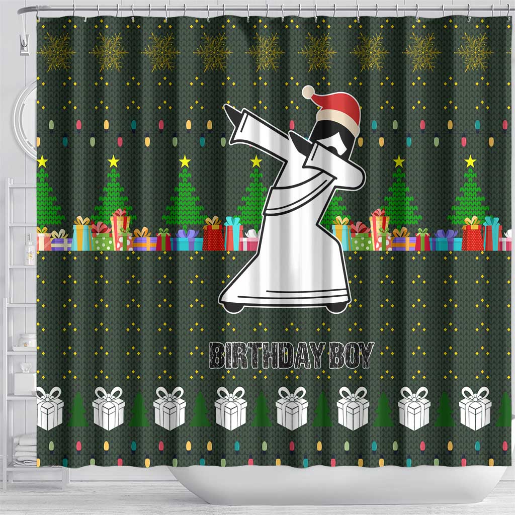 Jesus Birthday Boy Christmas Shower Curtain Funny Xmas Holiday Patterns - Wonder Print Shop