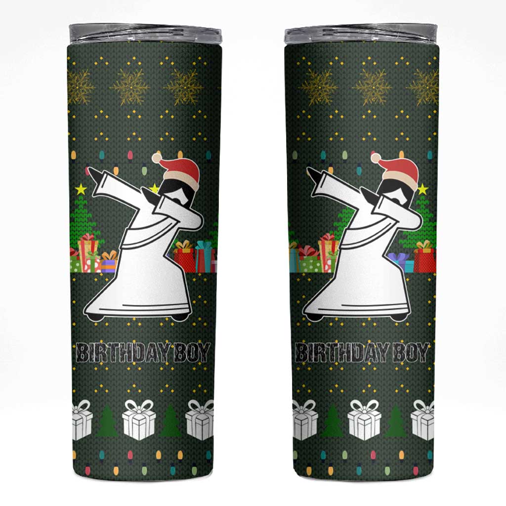 Jesus Birthday Boy Christmas Skinny Tumbler Funny Xmas Holiday Patterns - Wonder Print Shop