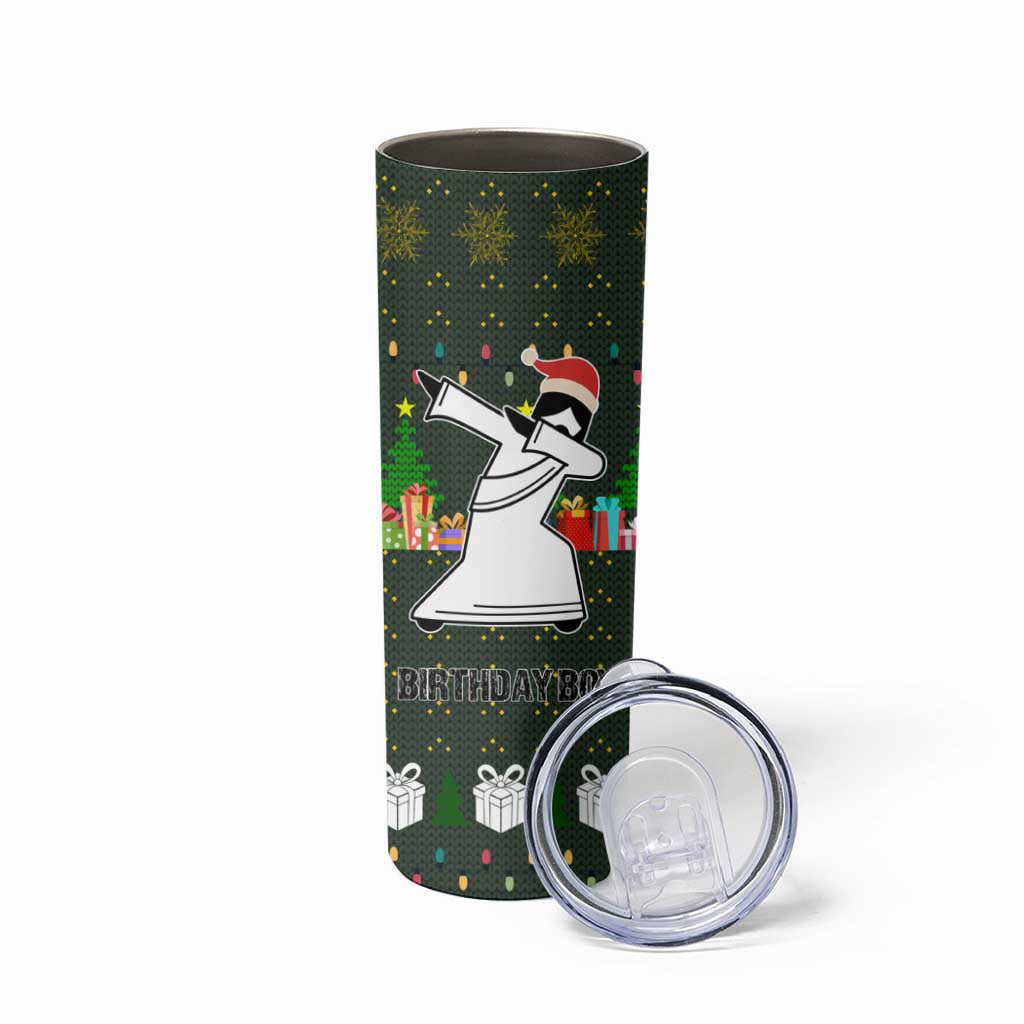 Jesus Birthday Boy Christmas Skinny Tumbler Funny Xmas Holiday Patterns - Wonder Print Shop